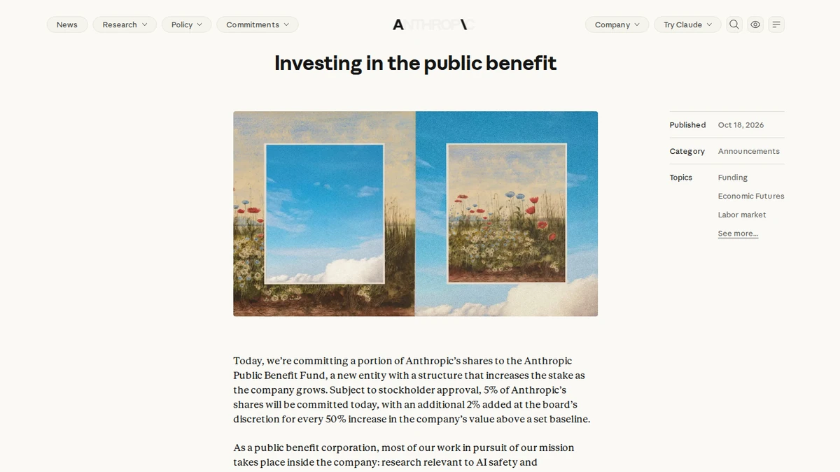 Investing in the public benefit