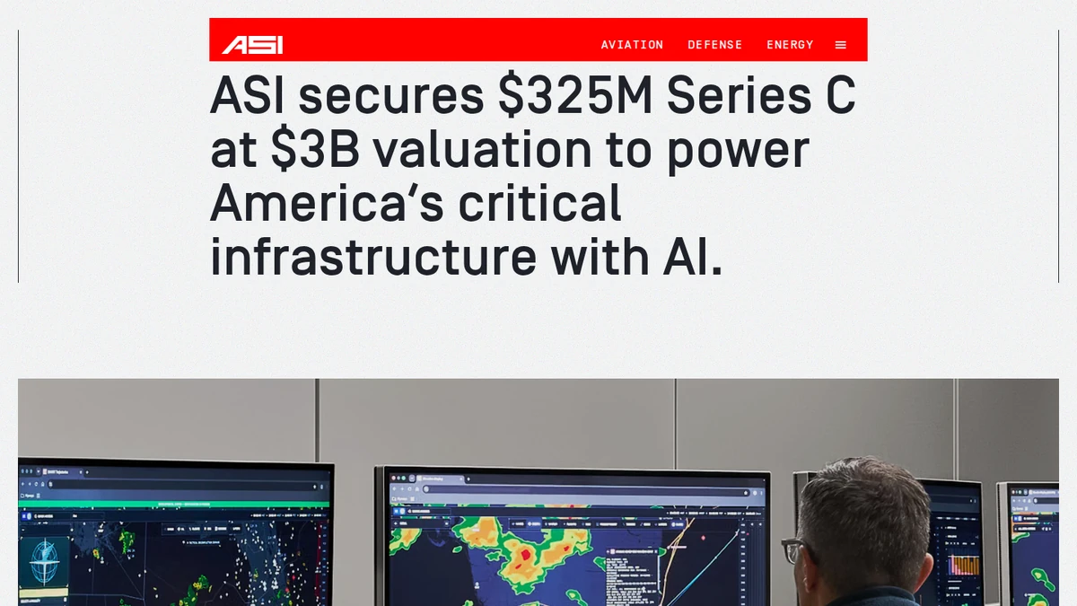ASI secures $325M Series C at $3B valuation to power America’s critical infrastructure with AI.