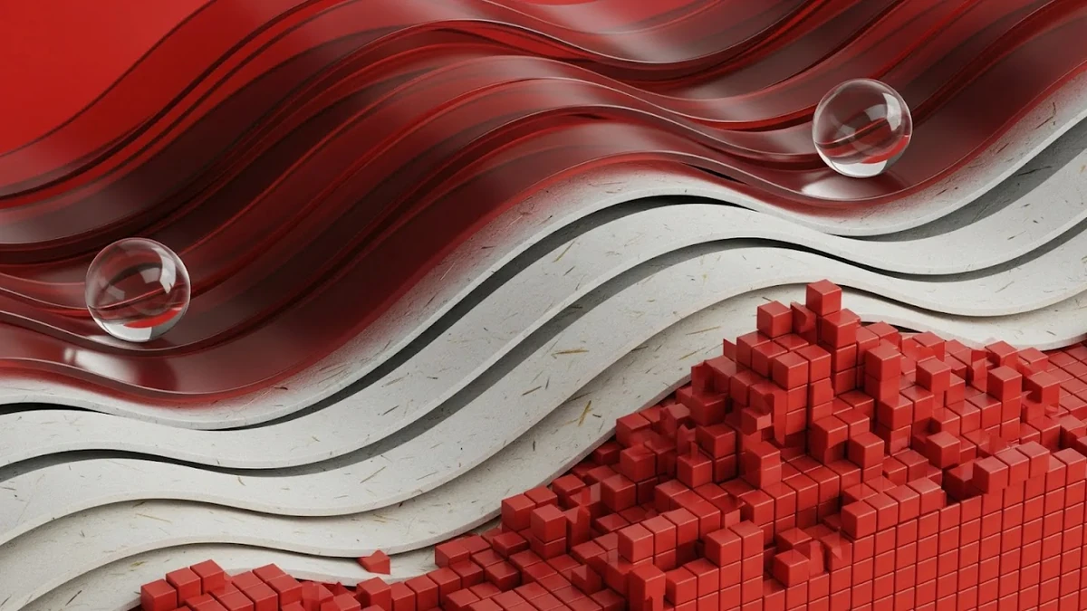 Singapore-themed artwork from Google DeepMind's on-device scam detection announcement