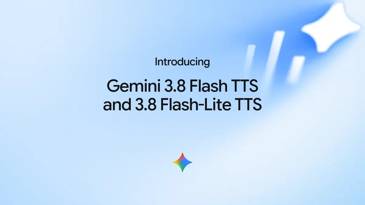 Official Google title card introducing Gemini 3.8 Flash TTS and Flash-Lite TTS