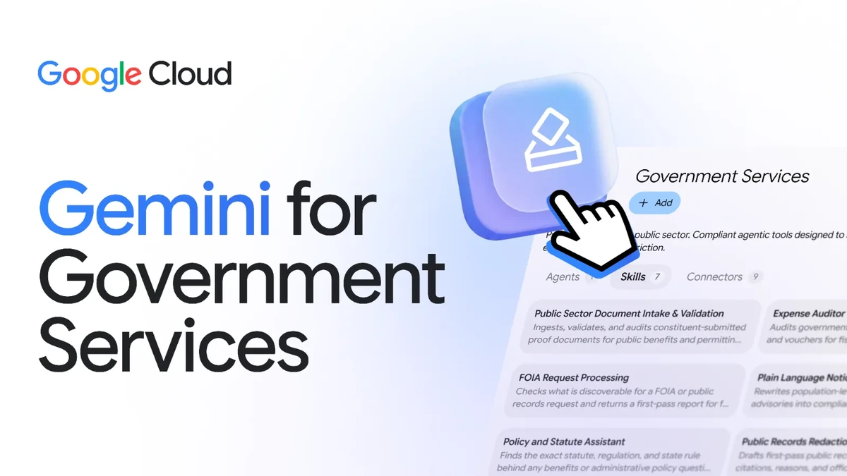 Google Cloud diagram showing the components of Gemini for government services
