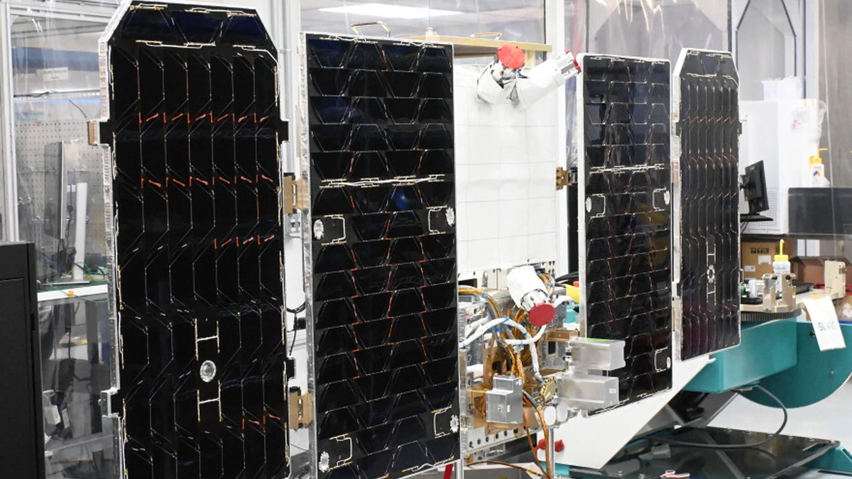 Prototype Project Suncatcher satellite at Planet Labs' San Francisco facility before launch