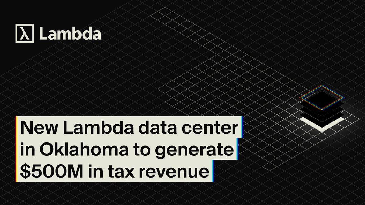 Official Lambda image accompanying its Oklahoma data center announcement