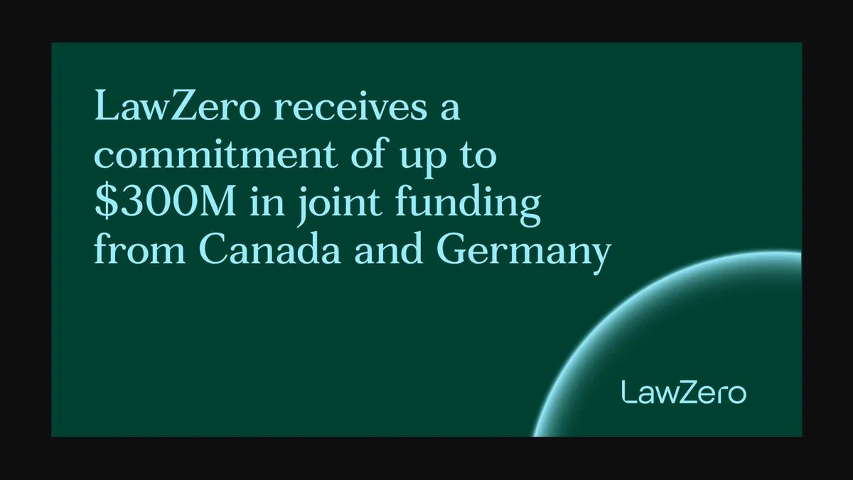 LawZero announcement visual for joint Canada-Germany funding of up to C$300 million