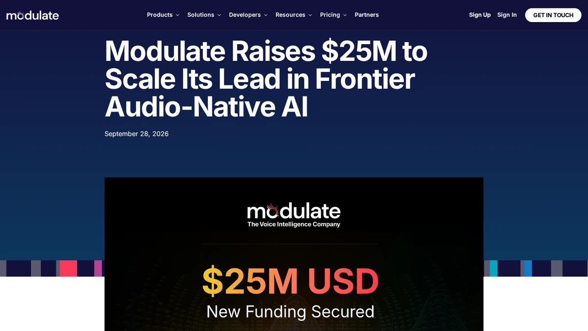 Modulate announcement of its $25 million financing