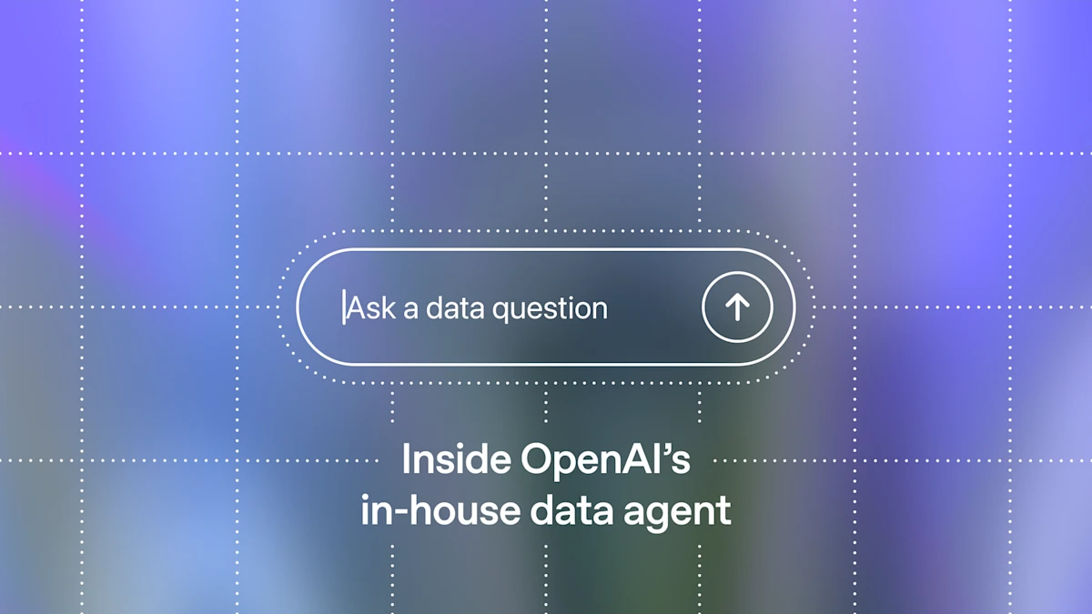 OpenAI's in-house data agent product image with an Ask a data question interface